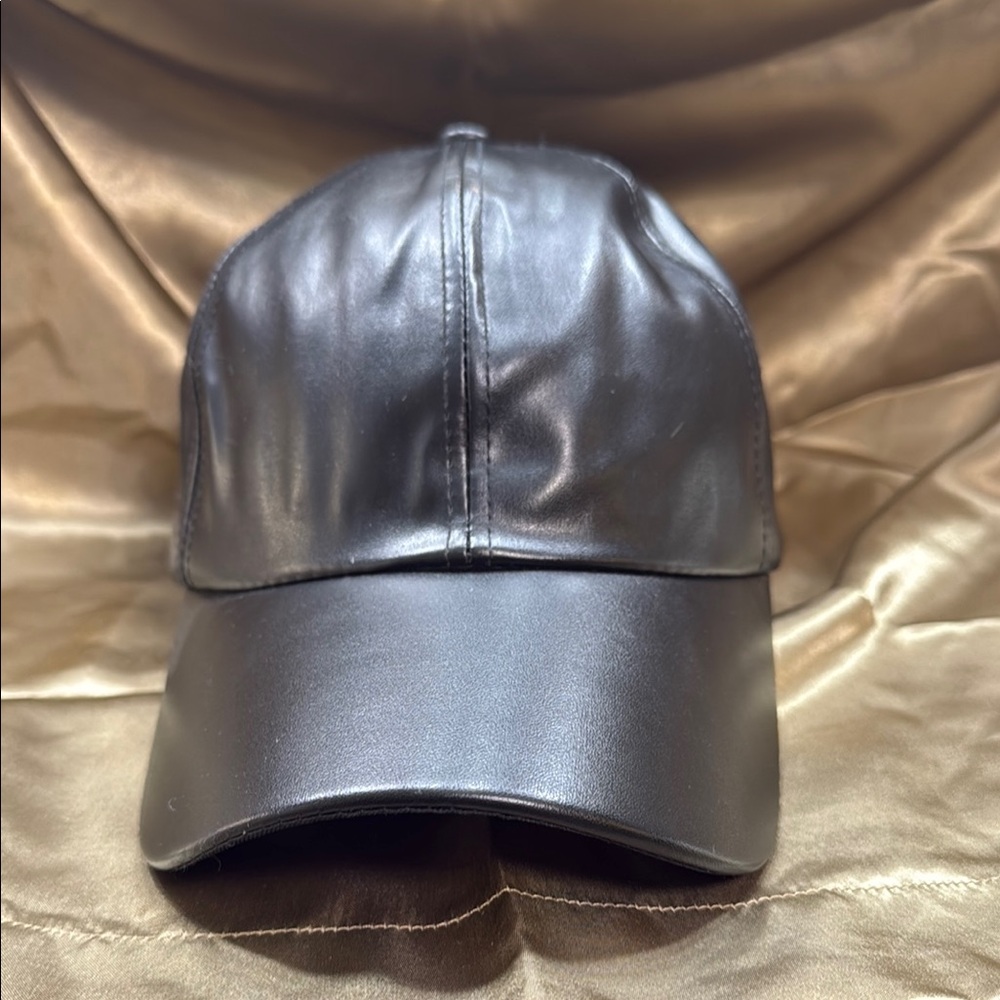 Black Leather Cap
